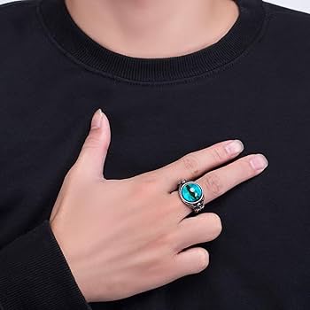 エレガントなシルバーリング 緑色ストーン付き Amazon.co.jp: STAR&HAOHE 指輪 メンズ おしゃれ シルバー